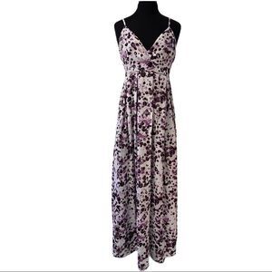 Jack By Bb Dakota Purple Abstract Floral Maxi Sz M